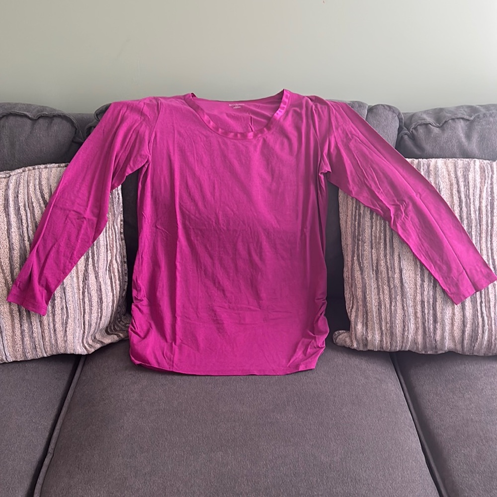 Beautiful Magenta Long Sleeve Maternity Top
